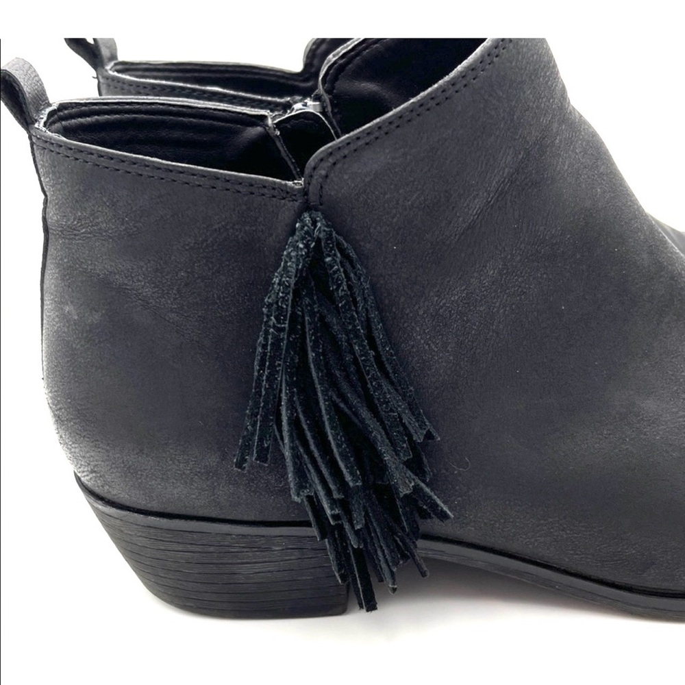 American Rag Black Ankle Boots with Fringe Size 9.5 - Picture 3 of 8